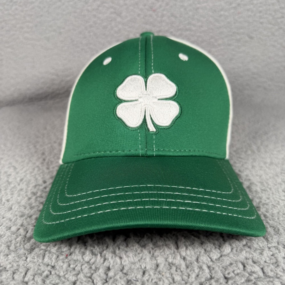 Black Clover Golf Cap Unisex S/M Embroidered Logo Dad Hat Live Lucky Four Leaf